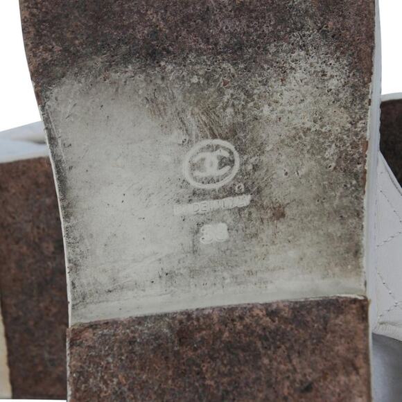 Chanel Dad Flats 38 Leather Lambskin Quilted Sandals CC-0219N-0033 - Picture 11 of 11